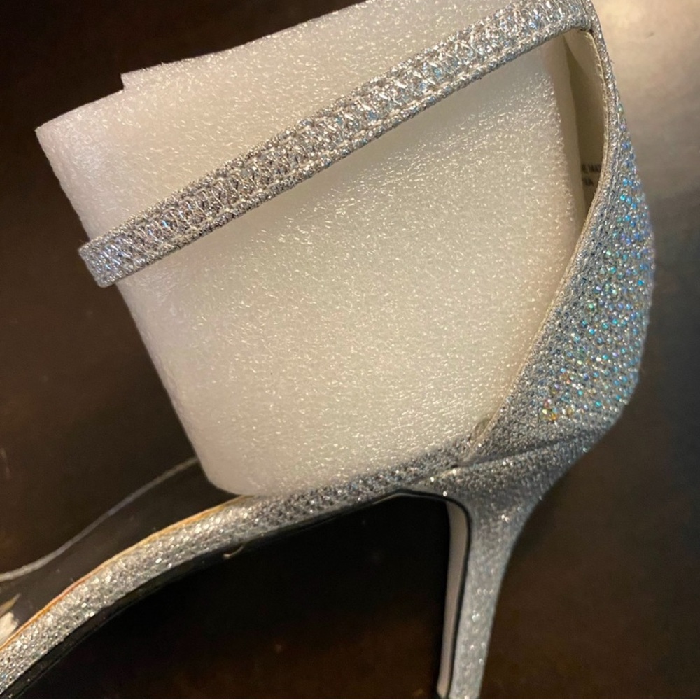 Silver Strappy Heels